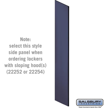 Side Panel - for 6 Feet High - 21 Inch Deep Designer Wood Locker - with Sloping Hood by Salsbury – Blue by Salsbury