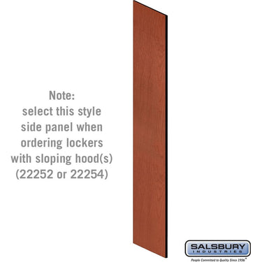 Side Panel - for 6 Feet High - 21 Inch Deep Designer Wood Locker - with Sloping Hood by Salsbury – Cherry by Salsbury