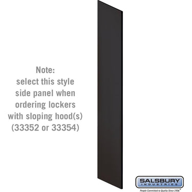 Side Panel - for 6 Feet High - 21 Inch Deep Designer Wood Locker - without Sloping Hood by Salsbury – Black by Salsbury