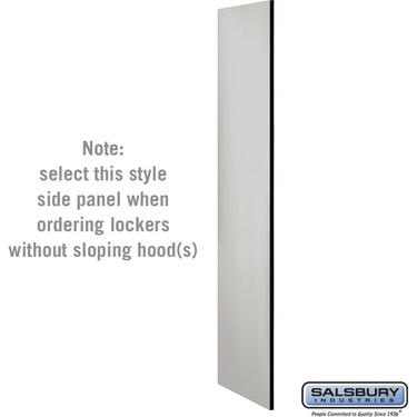 Side Panel - for 6 Feet High - 21 Inch Deep Designer Wood Locker - without Sloping Hood by Salsbury – Gray by Salsbury