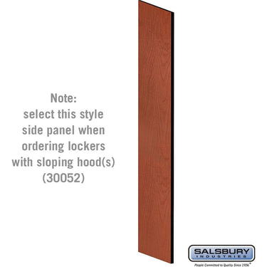 Side Panel - for Open Access Designer Locker and Designer Gear Locker - 24-inch Deep - with Sloping Hood by Salsbury – Cherry by Salsbury