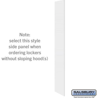 Side Panel - for Premier Open Access & Gear Locker - 18-inch Deep - without Sloping Hood bySalsbury – Arctic White by Salsbury
