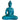 Sitting Buddha Blue Statue / 12&quot; Tall