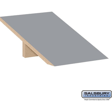 Sloping Hood - for 12-inch Wide - 15 Inch Deep Premier Wood Locker - 1 Wide by Salsbury – Winter Fog by Salsbury