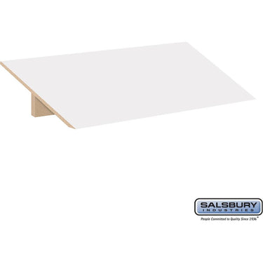 Sloping Hood - for 12-inch Wide - 15 Inch Deep Premier Wood Locker - 3 Wide by Salsbury – Arctic White by Salsbury