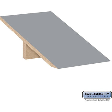 Sloping Hood - for 12-inch Wide - 18 Inch Deep Premier Wood Locker - 1 Wide by Salsbury – Winter Fog by Salsbury