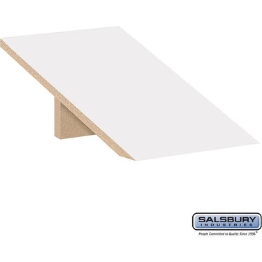 Sloping Hood - for 12-inch Wide - 18 Inch Deep Premier Wood Locker - 1 Wide by Salsbury – Arctic White by Salsbury