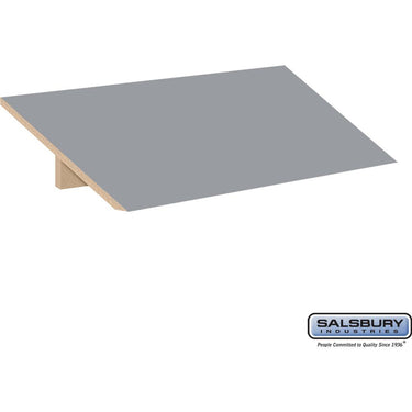 Sloping Hood - for 12-inch Wide - 18 Inch Deep Premier Wood Locker - 3 Wide by Salsbury – Winter Fog by Salsbury