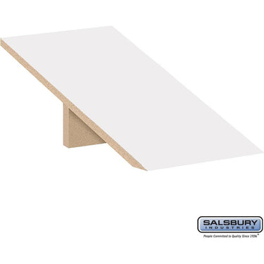 Sloping Hood - for 12-inch Wide - 21 Inch Deep Premier Wood Locker - 1 Wide by Salsbury – Arctic White by Salsbury