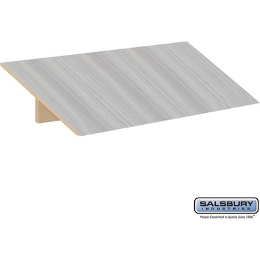 Sloping Hood - for 12-inch Wide - 21 Inch Deep Premier Wood Locker - 3 Wide by Salsbury – Silver Teak by Salsbury