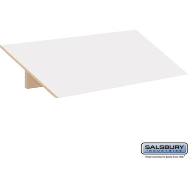 Sloping Hood - for 12-inch Wide - 21 Inch Deep Premier Wood Locker - 3 Wide by Salsbury – Arctic White by Salsbury