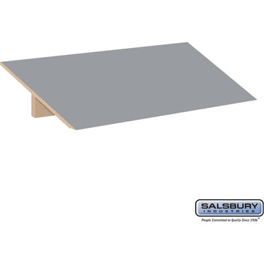 Sloping Hood - for 15-inch Wide - 18 Inch Deep Premier Wood Locker - 3 Wide by Salsbury – Winter Fog by Salsbury