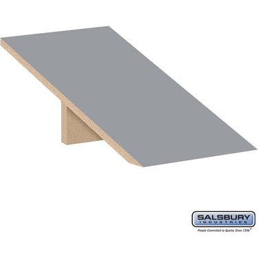 Sloping Hood - for 15-inch Wide - 24 Inch Deep Premier Wood Locker - 1 Wide by Salsbury – Winter Fog by Salsbury