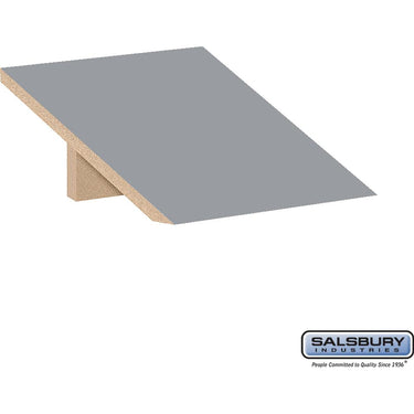 Sloping Hood - for 18-inch Wide - 18 Inch Deep Premier Wood Locker - 1 Wide by Salsbury – Winter Fog by Salsbury