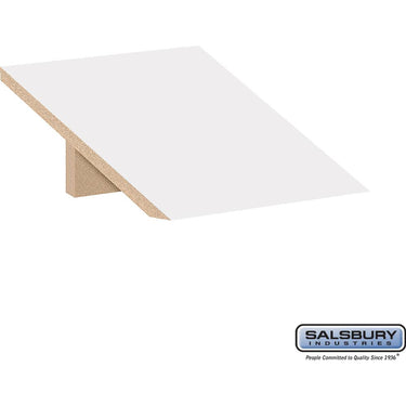 Sloping Hood - for 18-inch Wide - 18 Inch Deep Premier Wood Locker - 1 Wide by Salsbury – Arctic White by Salsbury