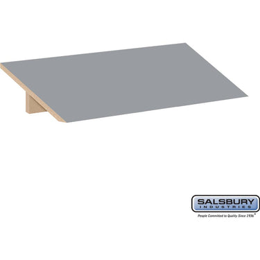 Sloping Hood - for 18-inch Wide - 18 Inch Deep Premier Wood Locker - 3 Wide by Salsbury – Winter Fog by Salsbury