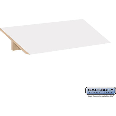 Sloping Hood - for 18-inch Wide - 18 Inch Deep Premier Wood Locker - 3 Wide by Salsbury – Arctic White by Salsbury
