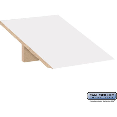 Sloping Hood - for 18-inch Wide - 21 Inch Deep Premier Wood Locker - 1 Wide by Salsbury – Arctic White by Salsbury