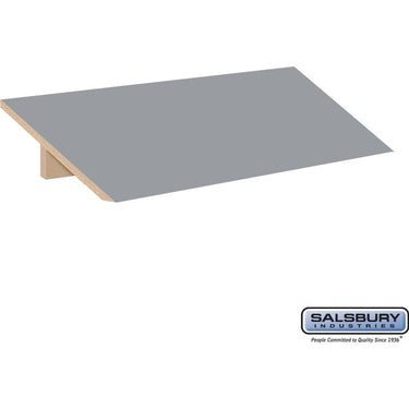 Sloping Hood - for 18-inch Wide - 21 Inch Deep Premier Wood Locker - 3 Wide by Salsbury – Winter Fog by Salsbury