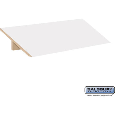 Sloping Hood - for 18-inch Wide - 21 Inch Deep Premier Wood Locker - 3 Wide by Salsbury – Arctic White by Salsbury