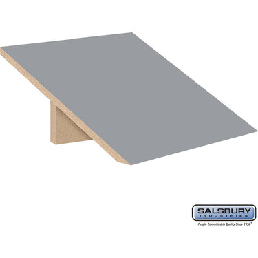 Sloping Hood - for 18-inch Wide - 24 Inch Deep Premier Wood Locker - 1 Wide by Salsbury – Winter Fog by Salsbury