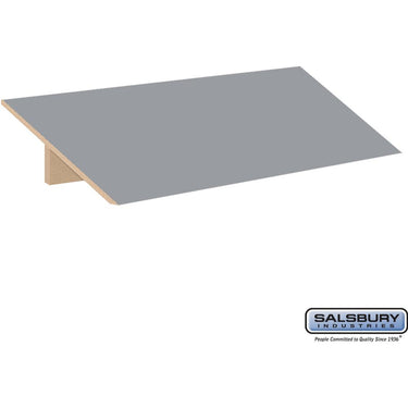 Sloping Hood - for 18-inch Wide - 24 Inch Deep Premier Wood Locker - 3 Wide by Salsbury – Winter Fog by Salsbury