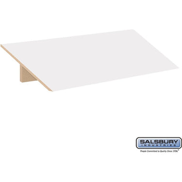 Sloping Hood - for 18-inch Wide - 24 Inch Deep Premier Wood Locker - 3 Wide by Salsbury – Arctic White by Salsbury