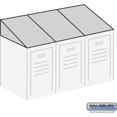 Sloping Hood - for up to (3) 18 Inch Wide Lockers - 21 Inch Deep by Salsbury – Blue by Salsbury