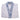 Sposh Microfiber Robe with Trim / White Solid Body + White Sapphire Paisley Trim