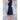 Unisex Square Pattern Waffle Kimono Robe - Long Length | Color: Navy Blue | Material: 65% Natural Cotton 35% Polyester | Available Sizes: Small/Medium, One Size Fits Most, XX-Large by SUMMA