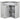 Valencia LED Reception Desk - Center / Available in White, Meteor Black, Silver and Rustic Teak
