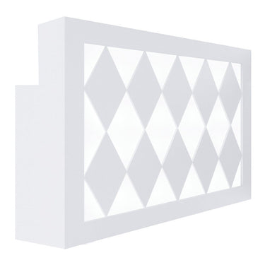 Valentino Lux Diamond Reception Desk / 60" Wide / Available in Gloss Black or Gloss White by Whale Spa