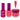 Wave Princess Collection 3-In-1 Matching Combo Set / 1 Gel Polish 0.5 oz. + 1 Lacquer 0.5 oz. + 1 Dip Powder 2 oz. / #101 Amaranth