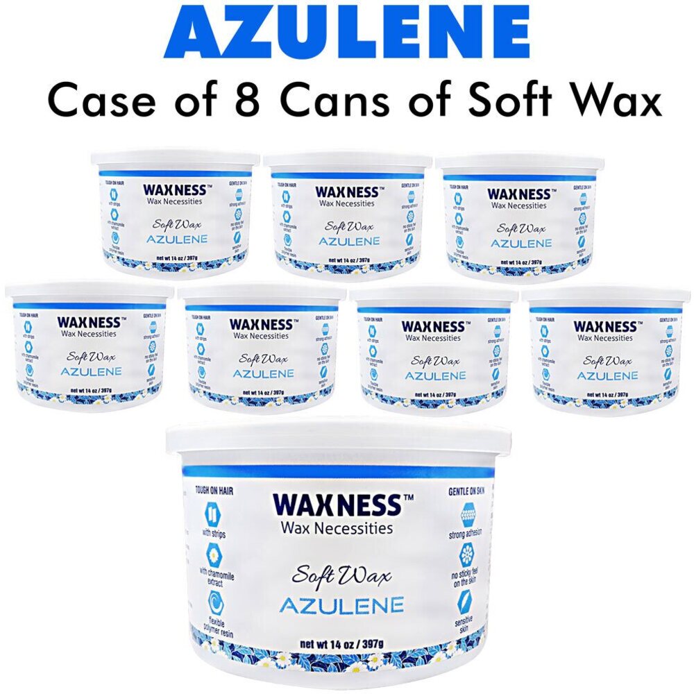 Waxness Azulene Soft Wax Tin / Case = 14 oz. - 397 grams per Can X 8 C ...