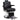 William Heavy Duty Barber Chair / Black with Chrome Accents by Hans Equipment