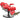 William Heavy Duty Barber Chair / Red with Chrome Accents by Hans Equipment