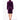 Woman's Super Soft Lightweight Plush Shawl Robe | Short Length | Material: 100% Polyester Warm Fleece | Color: Purple | Available Sizes: S, M, L, XL, XXL by SUMMA