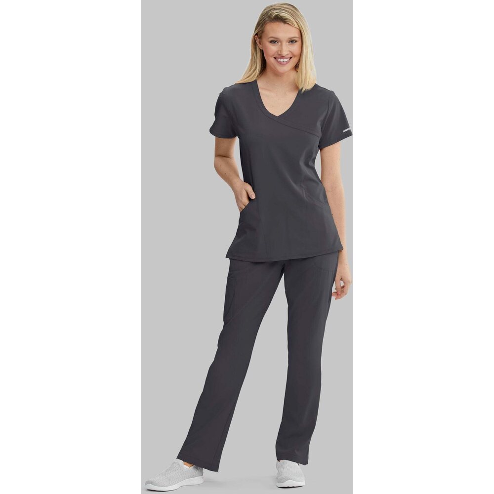 Women's Reliance Scrub Top - Skechers Collection / Color - Pewter / Fi –  Pure Spa Direct