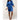 Women's Satin Kimono Short Robe | Color: Navy Blue | Material: 95% Polyester 5% Spandex | Available Sizes: Small/Medium, Large, XX-Large by SUMMA