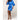 Women's Satin Kimono Short Robe | Color: Royal Blue | Material: 95% Polyester 5% Spandex | Available Sizes: Small/Medium, Large, XX-Large by SUMMA