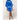 Women's Satin Kimono Short Robe | Color: Royal Blue | Material: 95% Polyester 5% Spandex | Available Sizes: Small/Medium, Large, XX-Large by SUMMA