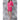 Women's Square Pattern Waffle Kimono Robe - Short Length | Color: Fuchsia | Material: 65% Natural Cotton 35% Polyester | Available Sizes: Small/Medium, Large, XX-Large by SUMMA