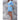 Women's Square Pattern Waffle Kimono Robe - Short Length | Color: Serenity Blue | Material: 65% Natural Cotton 35% Polyester | Available Sizes: Small/Medium, Large, XX-Large by SUMMA
