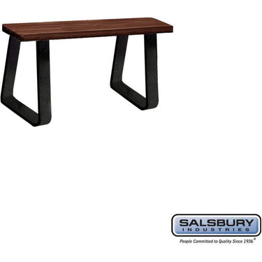 Wood Locker Bench - 36-inch - 9.5-inch Deep - Free Standing by Salsbury – Dark Finish – Free-Standing by Salsbury