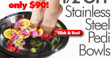 SHUT THE FRONT DOOR... Noel Asmar Stainless Steel Pedi Bowls for 1/2 Off... Only $90!!