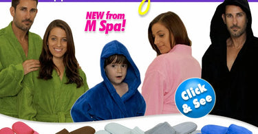 Bright, Bold and Colorful - New Spa Robes, Wraps, Slippers and More from M Spa