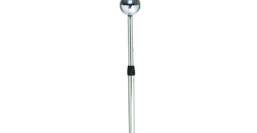 Pibbs 2 Headed Heat Lamp with 5-Star Rolling Base on a chrome pole, featuring two adjustable lamp heads and a sturdy rolling base, perfect for professional salon and spa use.