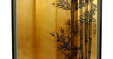 Gold Leaf Bamboo Room Divider available at Pure Spa Direct