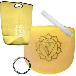 Yellow Chakra Crystal Singing Bowl for Sound Bath Therapy