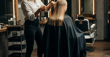Anti-fatigue mat placed on a salon floor, reducing discomfort for prolonged standing